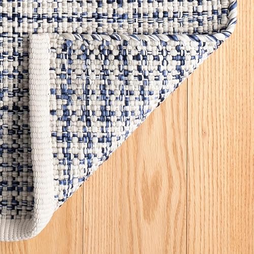 Miniatura 5 de Dash and Albert Journey - Alfombra de área para interiores y exteriores, 9 x 12 pies, color azul, alfombra geométrica tejida a mano, lavable,