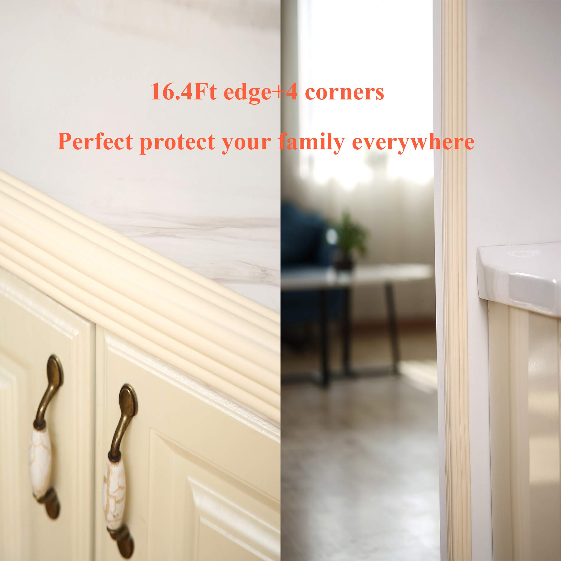 Furnigear Edge and Corner Guard, Foam Safety Bumpers, Baby Proofing