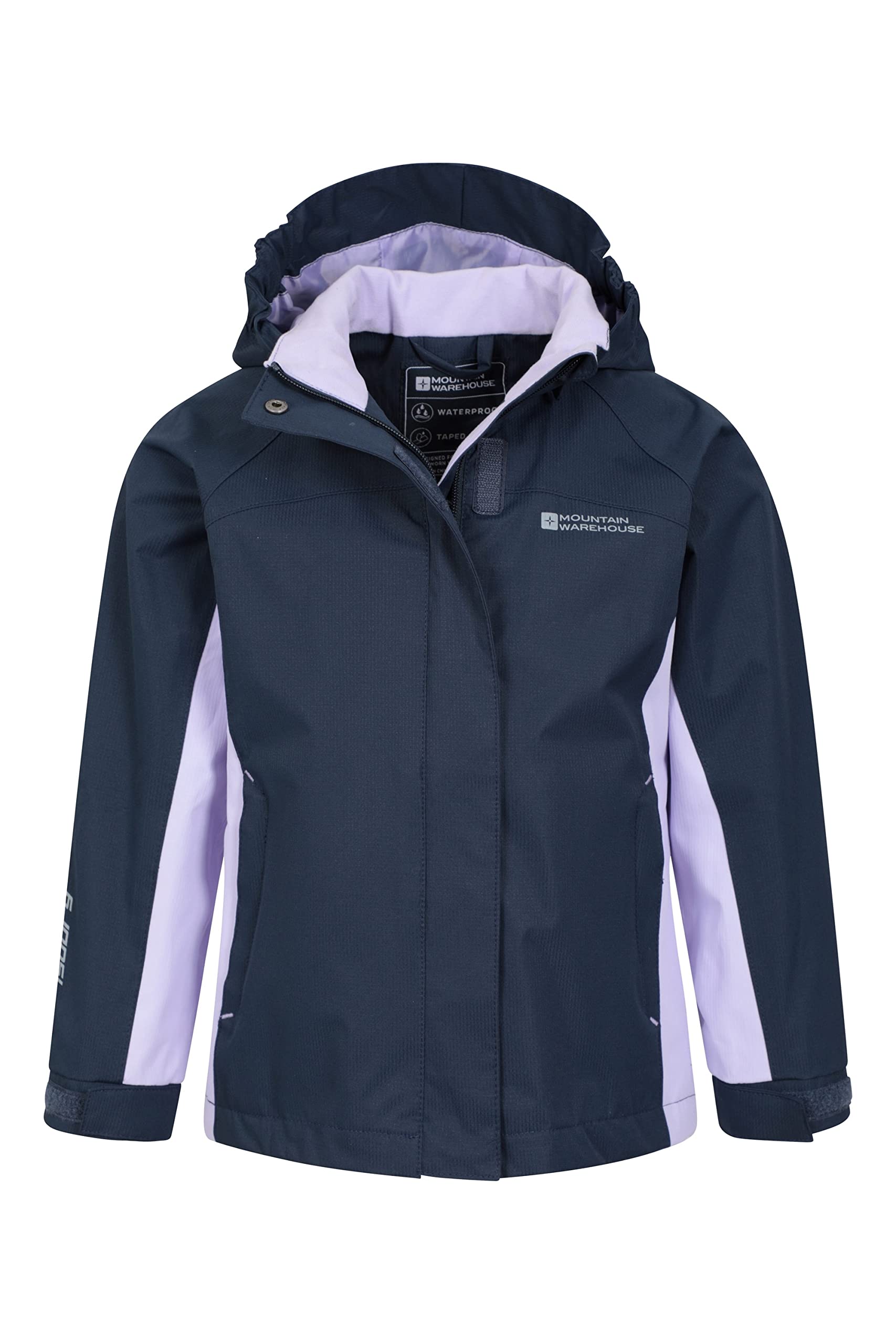 Mountain Warehouse Shelly II Chaqueta de los Cabritos - Impermeable, Impermeable, Costuras Selladas para niños, puños Ajustables, Bolsillos para niños y niñas