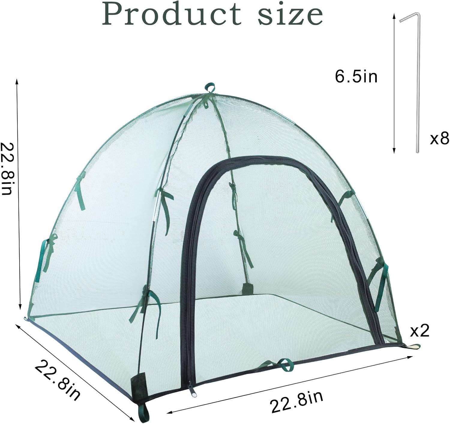 2pack Pest Guard Cover,22.8x22.8x22.8 Inches Garden Mesh Plant Cover Insect Bird Barrier Netting Mesh Outdoor Mesh Plant Enclosure Plant Tent Cover Pest Protection Guard for Fruit Vegetables