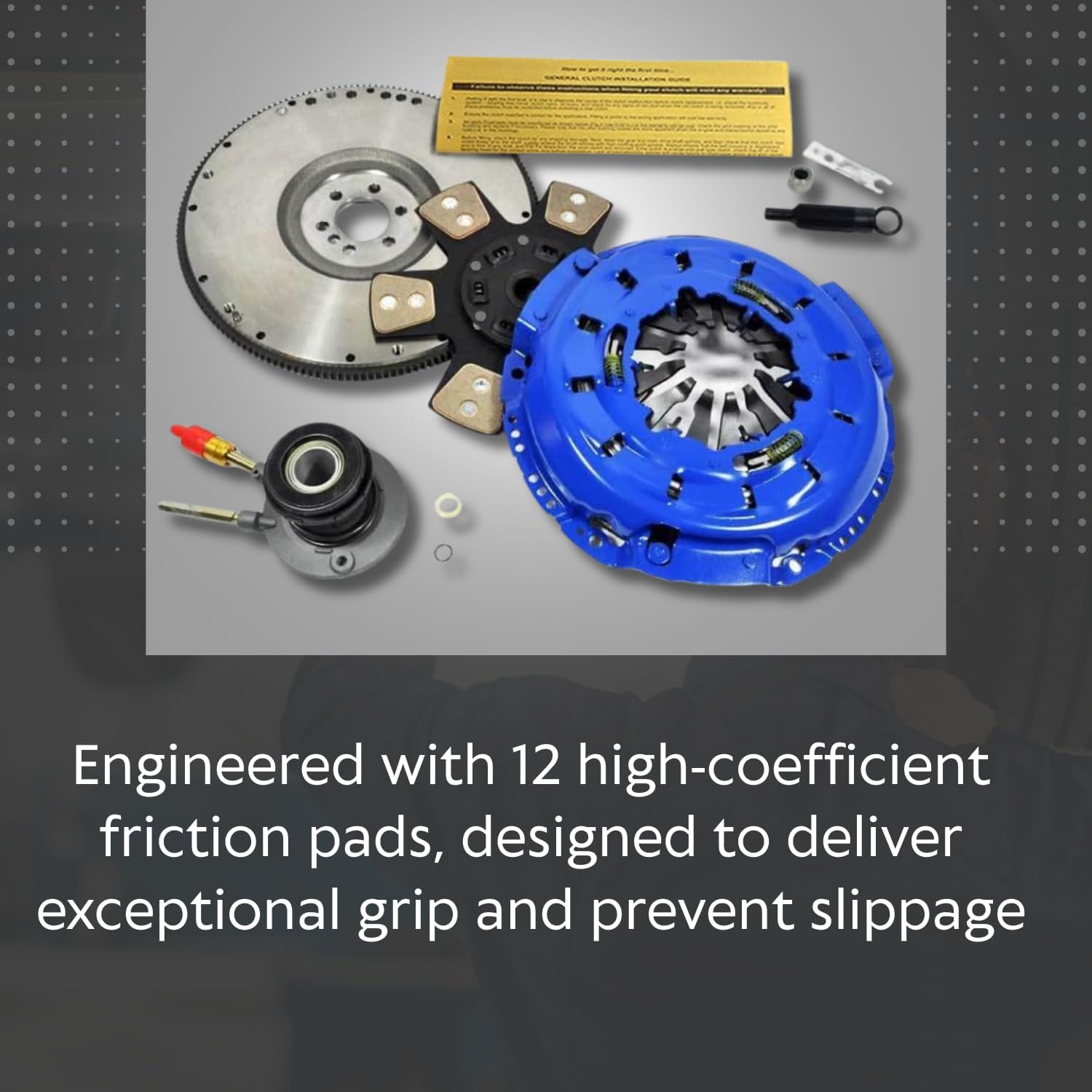 EFT SA Stage 3 Clutch Kit With Slave Cylinder And HD Flywheel For 1998-2002 Camaro Z28 SS Firebird 5.7L LS1-6 Puck Copper Ceramic Disc For Better Performance & Durability - 12 Month Brand Warranty