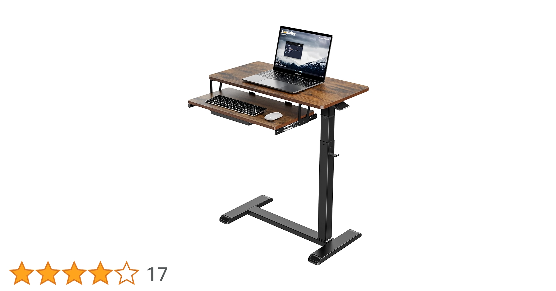 スタンディングデスク テレワーク 天板幅100/75cm調節可能 サイド棚左右入 71SZ7G2q5VL.jpg_BO30,255,255,