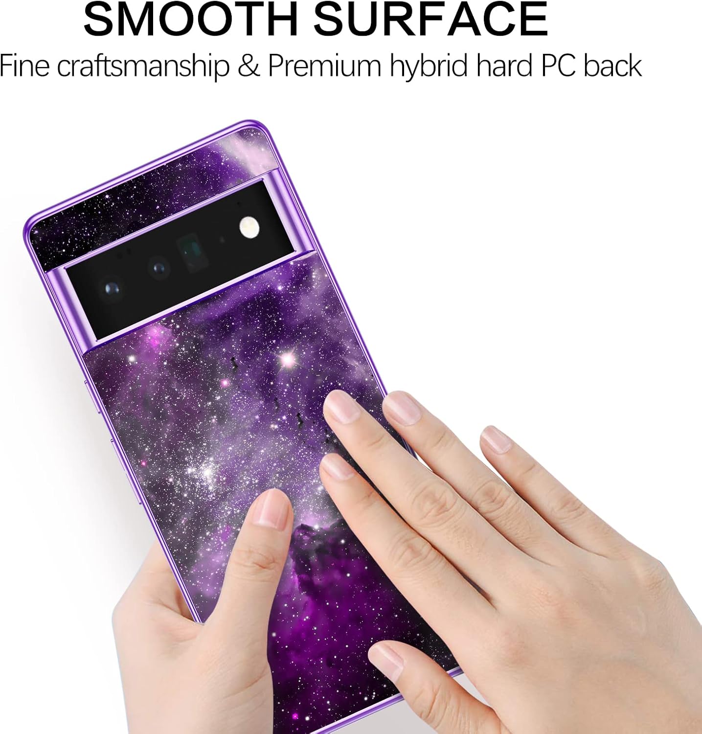 BENTOBEN Google Pixel 6 Pro Case, Slim Fit Glow in The Dark Hybrid Hard PC Soft TPU Bumper Shockproof Drop Protective Girls Women Men Phone Cover for Google Pixel 6 Pro 6.71", Purple Nebula