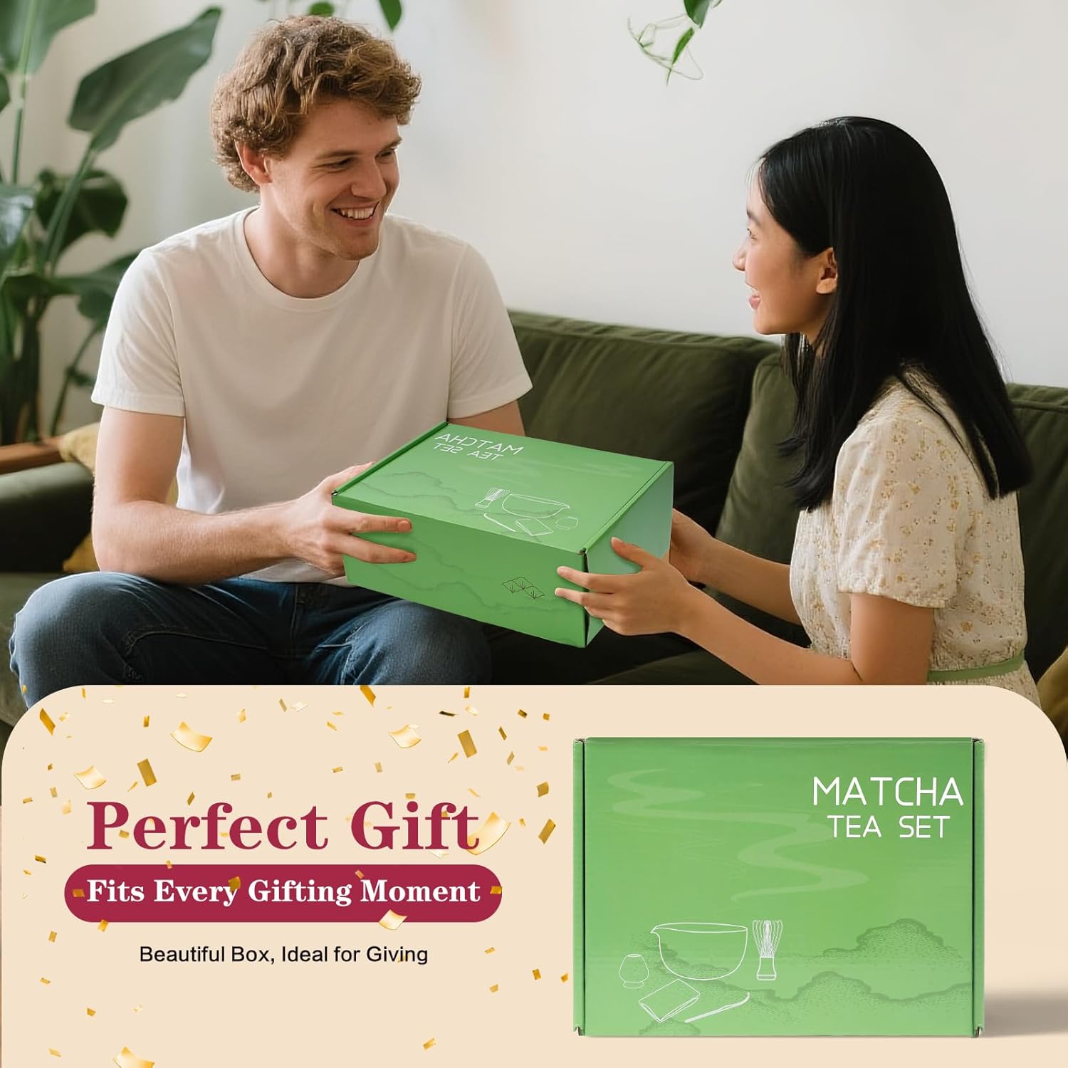 Matcha Whisk Set, 7 Pcs Ceramic Matcha Set, Includes Matcha Bowl, Matcha Whisk, Chasen Holder, Bamboo Scoop, Scoop Rest, Stainless Sifter, Tea Towel, Matcha Kit for Matcha Tea Ceremony - Image 7