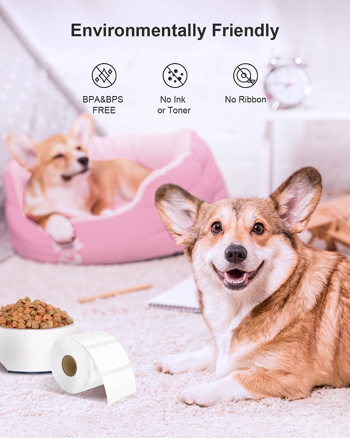 Nelko Genuine 2.25" x 1.25" Direct Thermal Labels, Barcode Labels Compatible with Nelko PL70E Label Printers, Self-Adhesive Labels, Barcode Stickers, White/1000 Labels (Commercial Grade) - Image 3