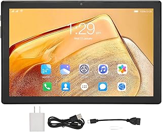 Tablet de 10 polegadas, 5G WIFI Tablet 8 núcleos para Android 11, 100-240V Callable Tablet 6GB 256GB ROM Dual SIM Dual Speaker Bateria 7000mAh(Ouro)