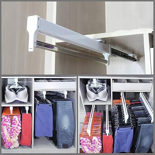 Miniatura 4 de Organizador de armario para pantalones y abrigos, soporte organizador de ropa ajustable, organizador de armario de acero inoxidable, estante de