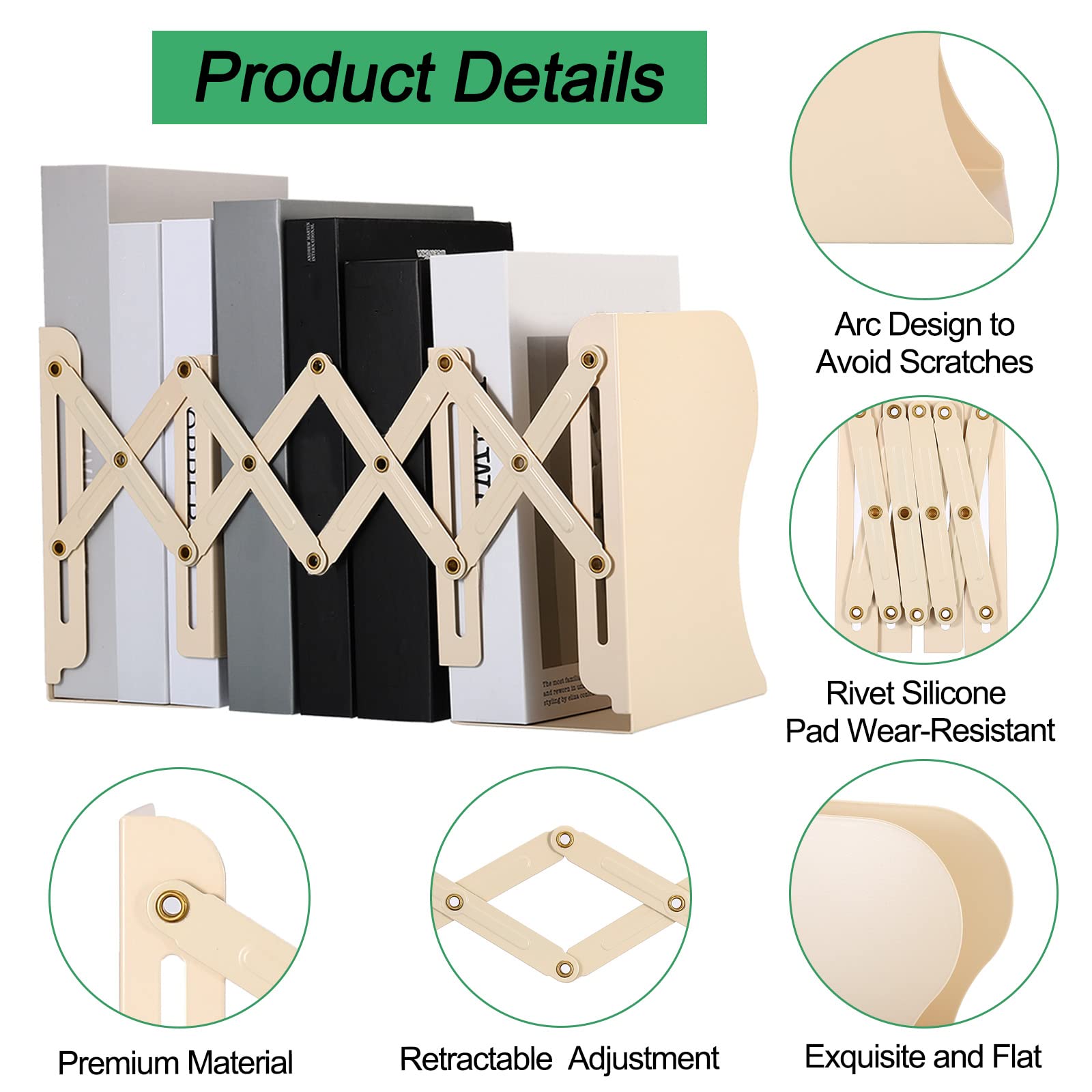 PATIKIL Adjustable Bookend - Image 3