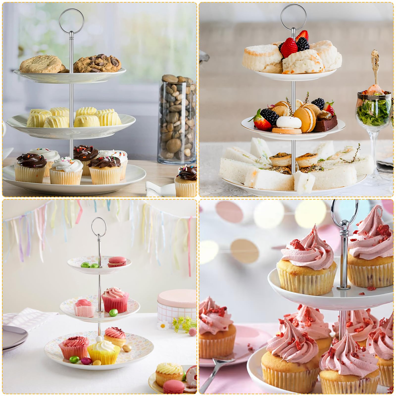 Set alzata 3 torte metallo La Mandorla - Tutto per la per pasticceria