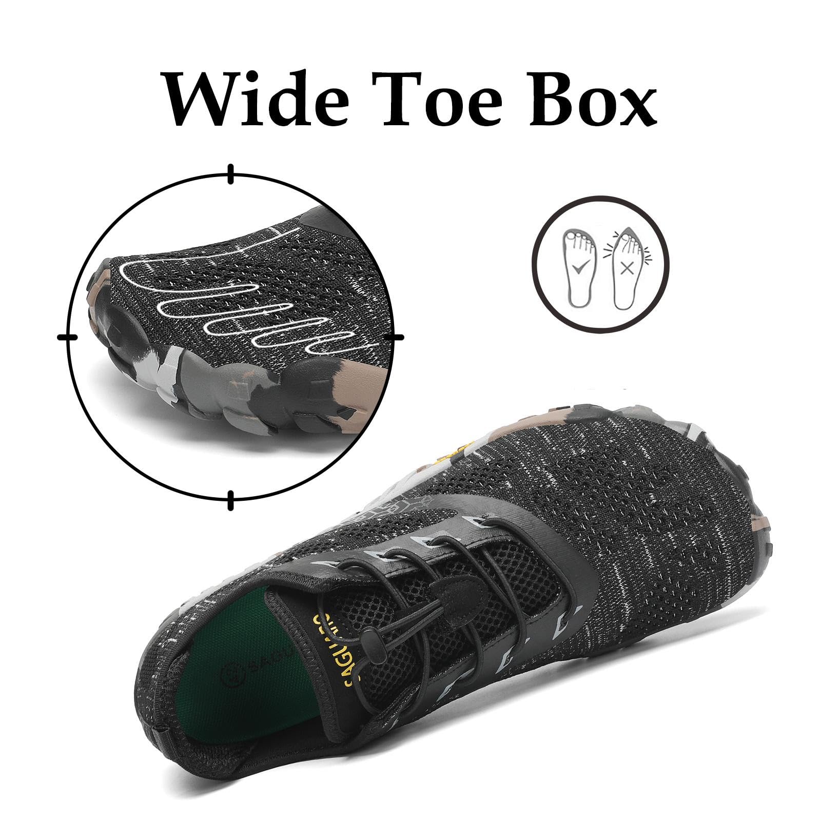 SAGUARO Scarpe Barefoot Minimaliste Uomo Donna - Scarpe Scogli Leggere Traspiranti Antiscivolo - con Padelle Larghe e Zero Gocce