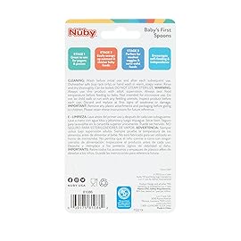 Nuby Baby\'s First Spoons Set - (3-Pack) Feeding Utensils for Babies - 6+ Months