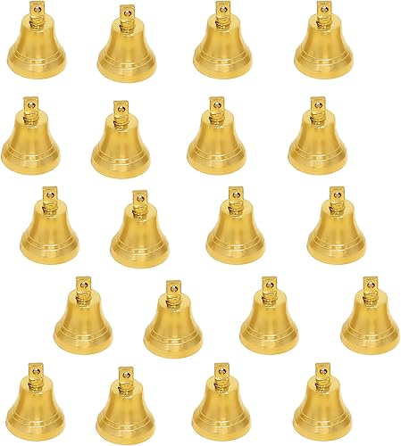 Wonderlist Handicrafts Campanas pequeñas de latón indio para decoración de puerta del hogar, manualidades, campanas de Navidad, campanas de mascotas