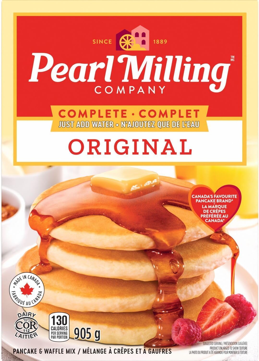 Pancake original Pearl Milling - 905 g - N'ajoutez que de l'eau - Import direct du Canada - Les Trésors d'érable