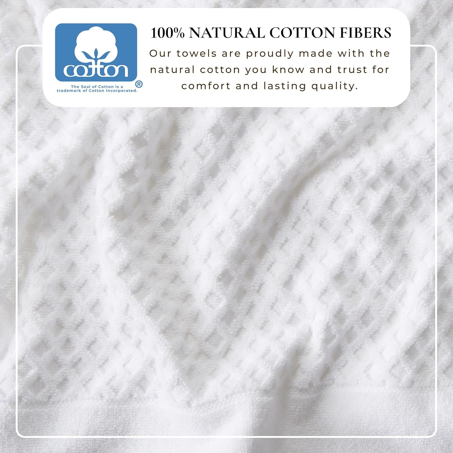Great Bay Home Bath Towels - 100% Cotton 4 Pack 54x27 Bath Towel Set - Absorbent, Durable, Quick-Dry Towels for Bathroom (Optic White)