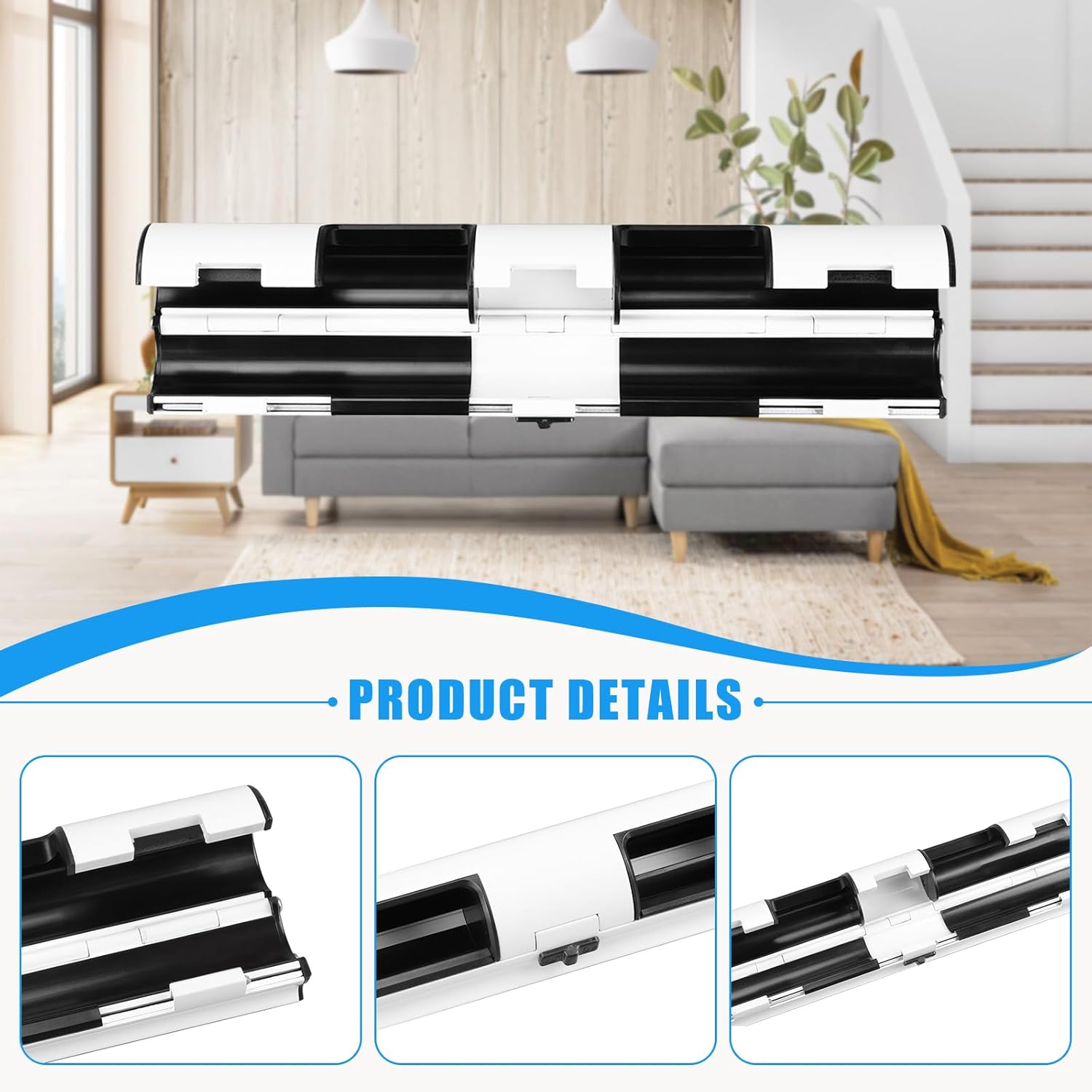 Double Door Security Lock, French Door Security Lock, French Door Security Devices for Double Door Locks for French Doors, Only Works with 2 Horizontal Handles, No Key Required