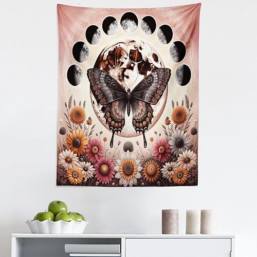 Miniatura 109 de Ambesonne Tapiz indie, estilo moderno de Memphis de los años ochenta, geométrico, abstracto, colorido, diseño de puntos, funky, para colgar en la