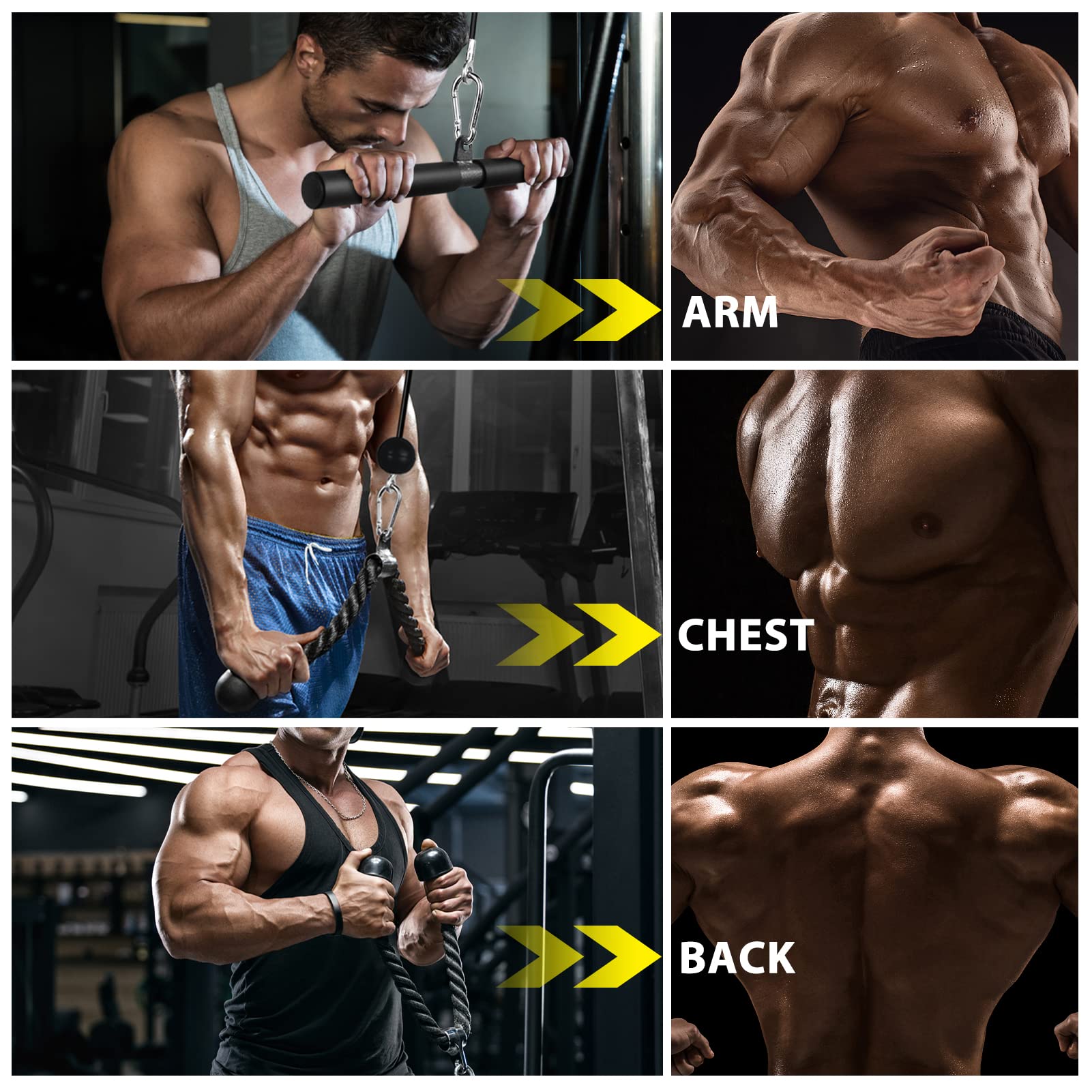 Carrucola Puleggia Palestra, Lat Machine Carrucola Palestra Casa Accessori per Cavi Palestra Multifunzione per Curl Bicipiti, Allenamento in Gym