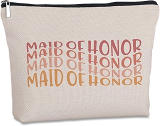 Maid of Honor Gifts from the Bride Makeup Bag Cosmetic Bag Travel Pouch Gift Maid of Honor Proposal Gifts Bridesmaid Gift Bachelorette Party Gift Wedding Gift for Her Besties Friends
