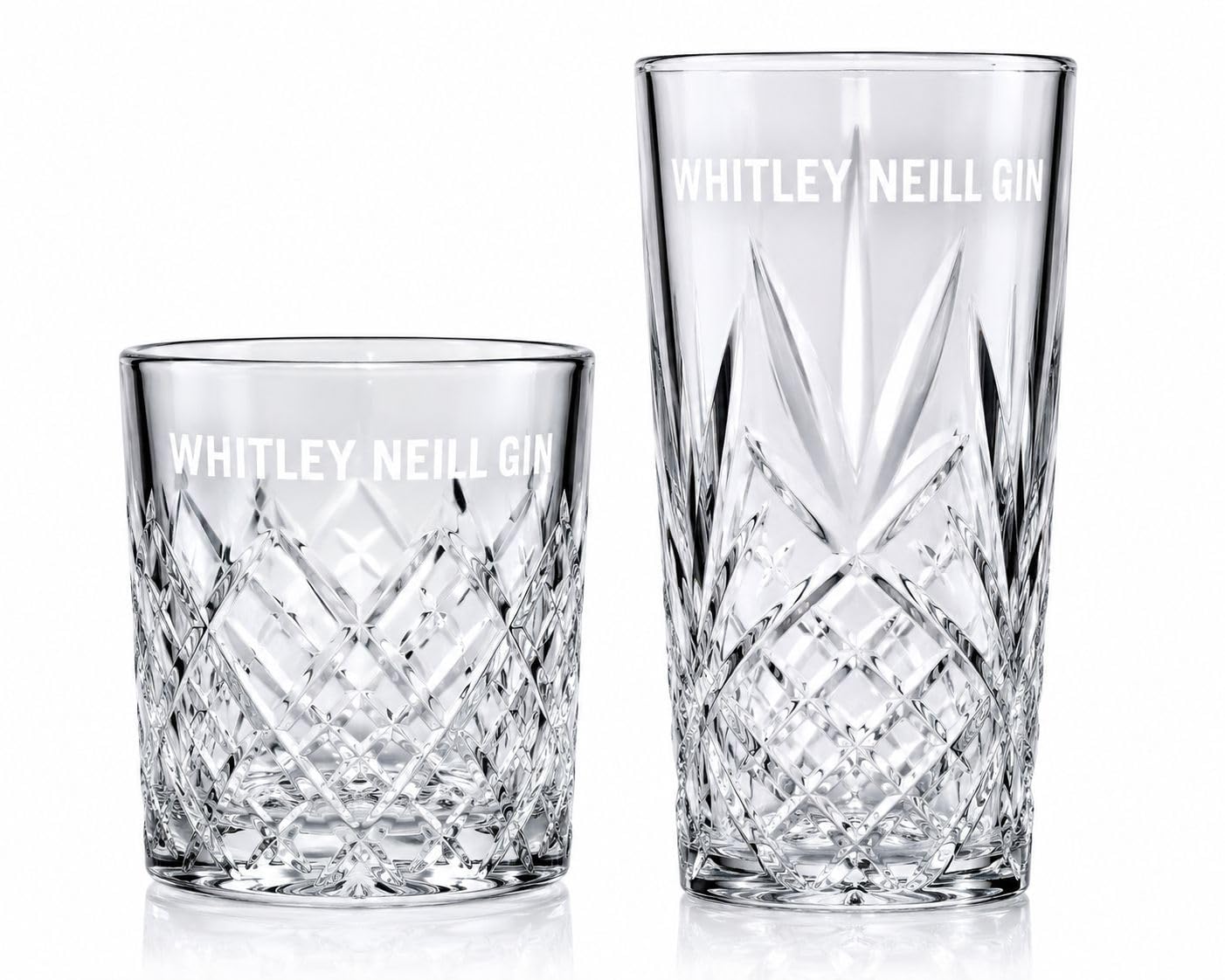 Vaso de corte de cristal y highball Whitley Neill para ginebra de calidad