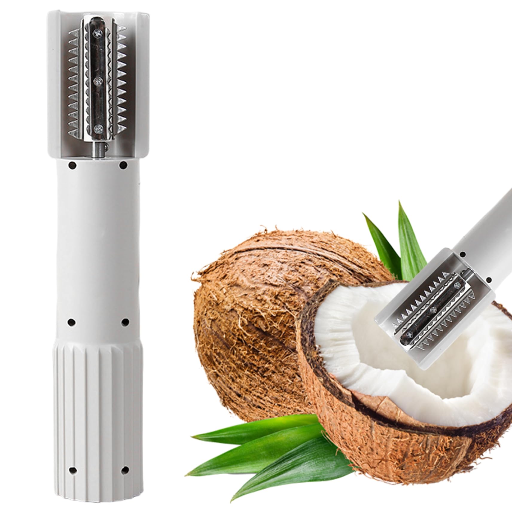 Neptuiby Electric Coconut Grater for Kitchen Coconut Grater Electric Cordless Scraper with Stainless Steel Blades Efficient Tool for Milk