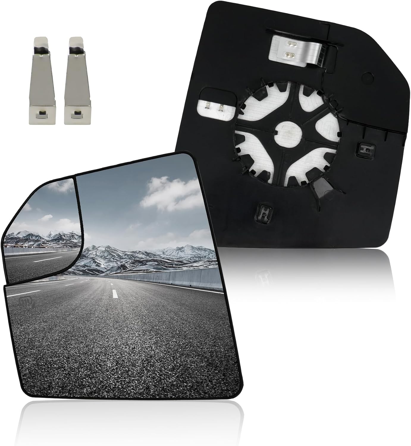 Driver Heated Mirror Glass Replacement for Ford F150 2015 2016 2017 2018 2019 2020, Left Side Rearview Mirror Glass with Backing Plate Fits F150 2015-2020