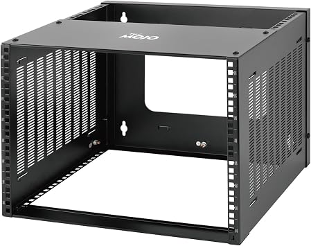 Tecmojo 8U Wall Mount Rack,8U Rack 13.9 inch Depth,132lbs60kg Weight Capacity,19" Network Rack for Shallow Server and IT Equipment, Network Switches,Patch Panel Bracket,Black