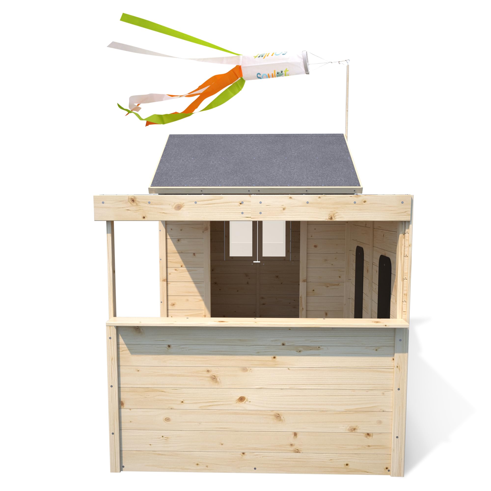 SOULET Casita de Madera Infantil Sarah 180x120x145 cm Jardín Niños Porche Cubierto