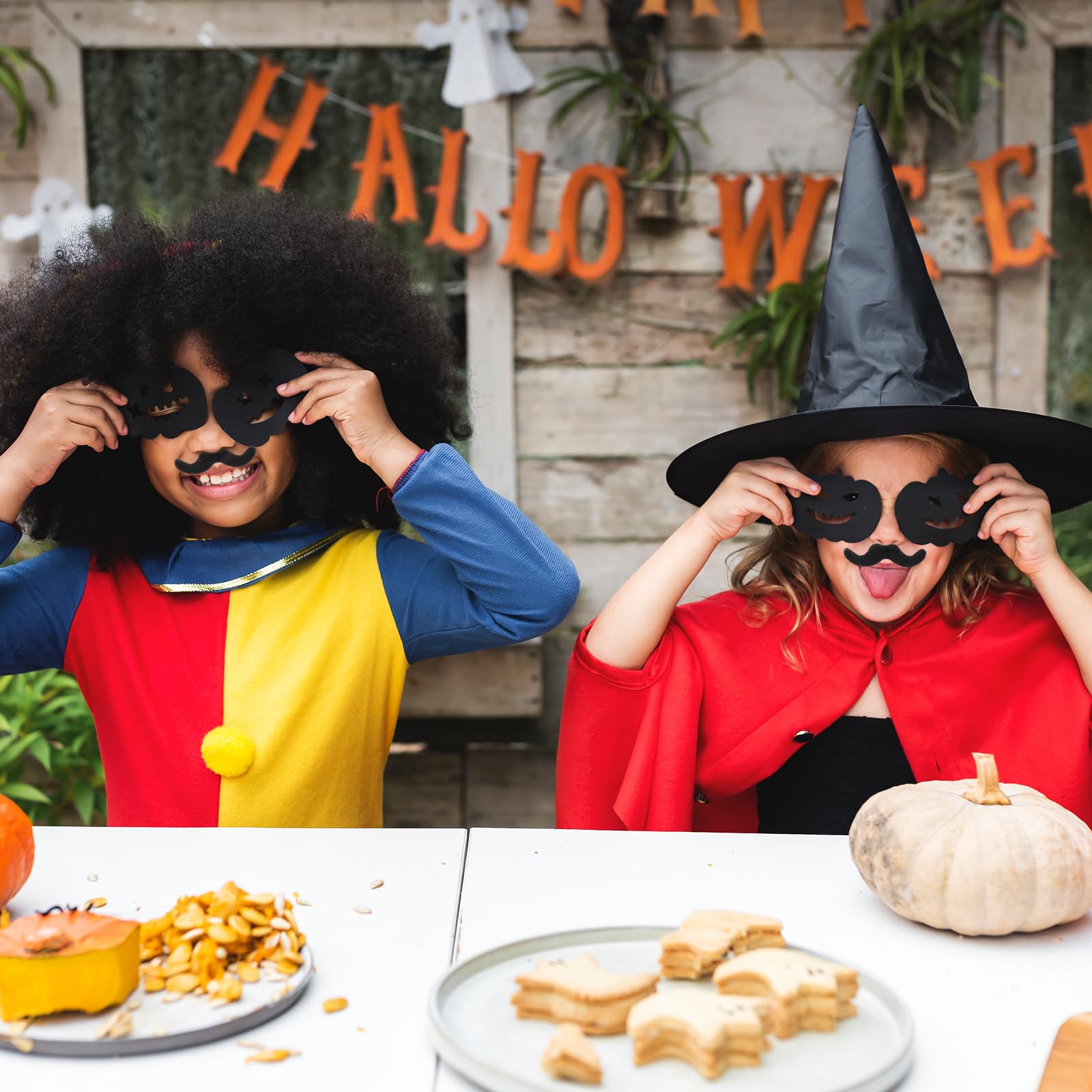 Sibba 48 sztuk samoprzylepnych wąsów, sztuczne brody, Halloween, do przyklejenia, na Boże Narodzenie, urodziny, karnawał, imprezy tematyczne, 11 styl