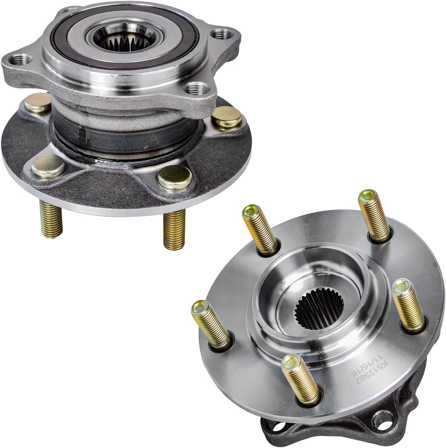 Detroit Axle - AWD 4pc Wheel Bearing Hubs Kit for 2007-2012 Mitsubishi Outlander Sport, 2 Rear Wheel Bearing and Hubs 2 Front Wheel Bearings Replacement