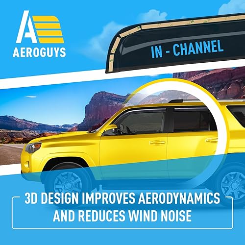 Miniatura 5 de Deflectores de ventana extra duraderos en el canal, protectores de lluvia aptos para Toyota 4Runner 2010-2024, viseras de sol, viseras de