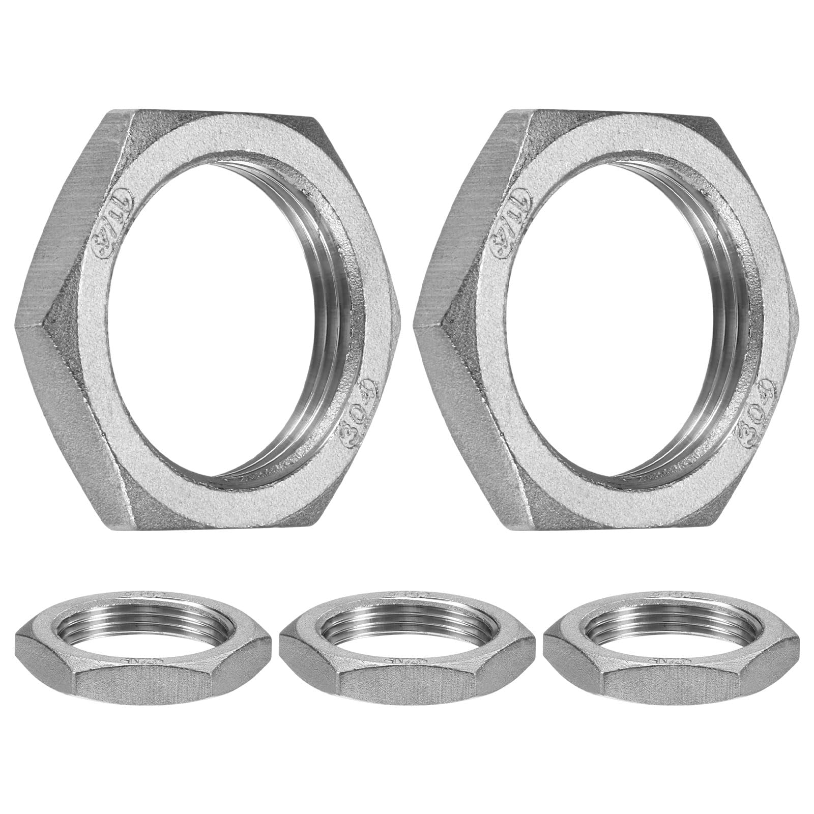 M METERXITY 5-Pack Cast Pipe Fitting Hex Locknut