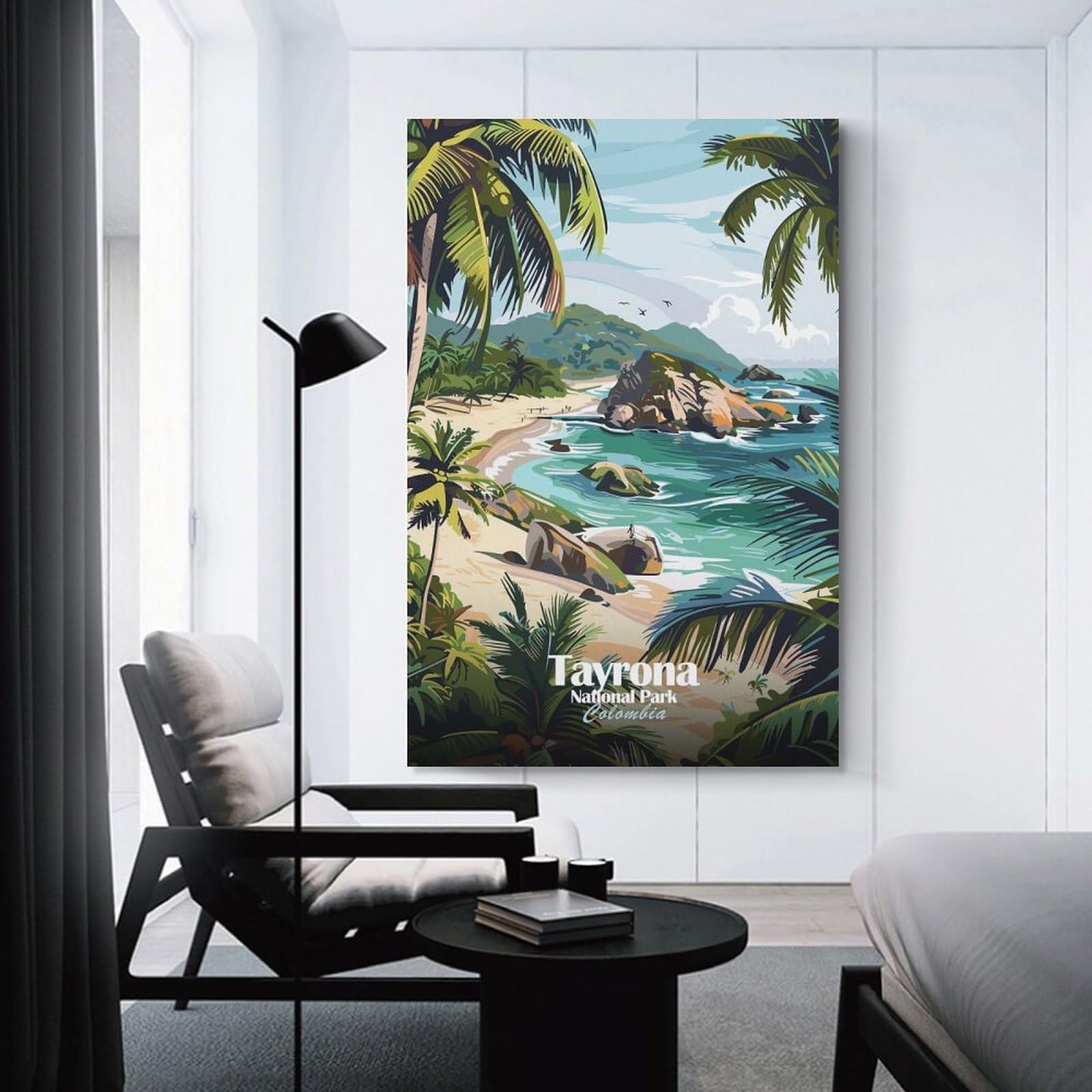 Junmoney Tayrona National Park, Colombia Canvas Wall Decor 24x36inch(60x90cm), for Calm Bedrooms, Home Corners Or Flats, An Easy Wall Refresh for Bedrooms