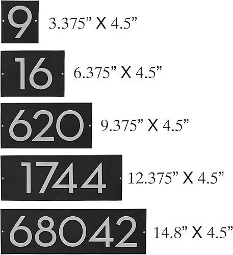 Miniatura 6 de Placa de dirección horizontal con número flotante de 3 pulgadas, diseño de aluminio recubierto de polvo, fácil de instalar, fabricado con orgullo