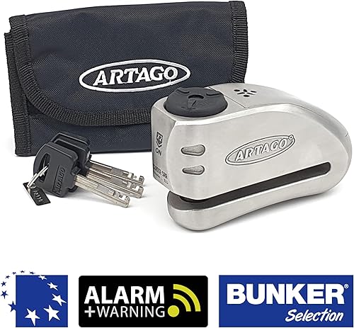 Miniatura 8 de ARTAGO 32 Cerraduras de disco de última generación sin o con alarma de 120 dB + advertencia de no tocar, exclusivo bloqueo triple SAA, aprobado por
