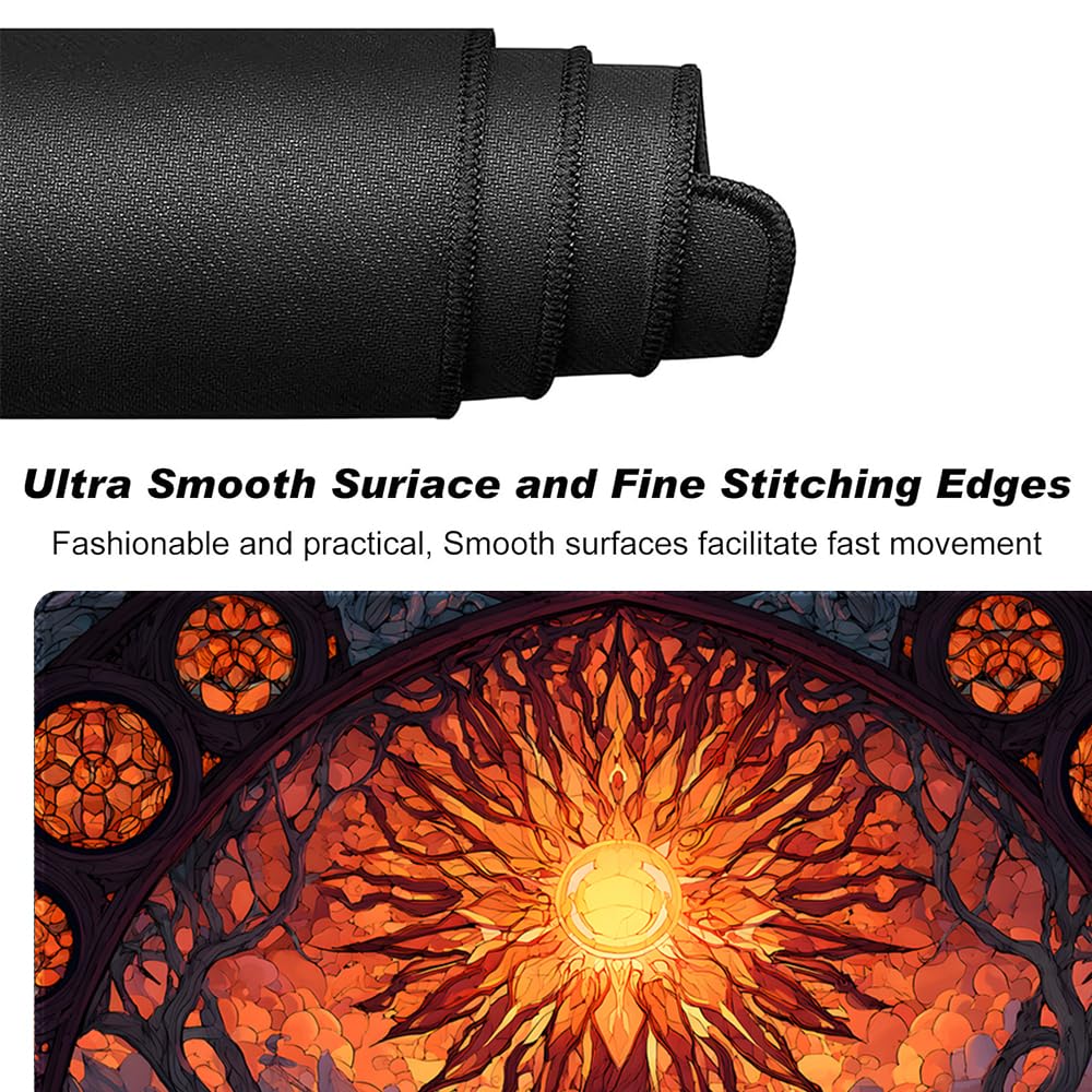 Board Game MTG Playmat + Black Waterproof Bag, Stitched Edges, Smooth Rubber Surface - Image 4