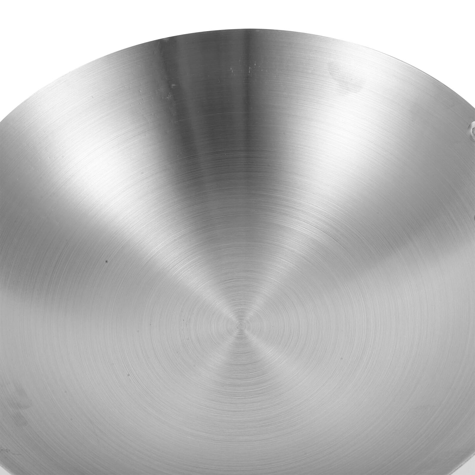 SHINEOFI Poêle à Wok Chinoise en Acier Inoxydable Argentée, Stable | Usage sur Plaque de Cuisson et Flamme Nue, Large Polyvalence, Ustensile Cuisine Domestique