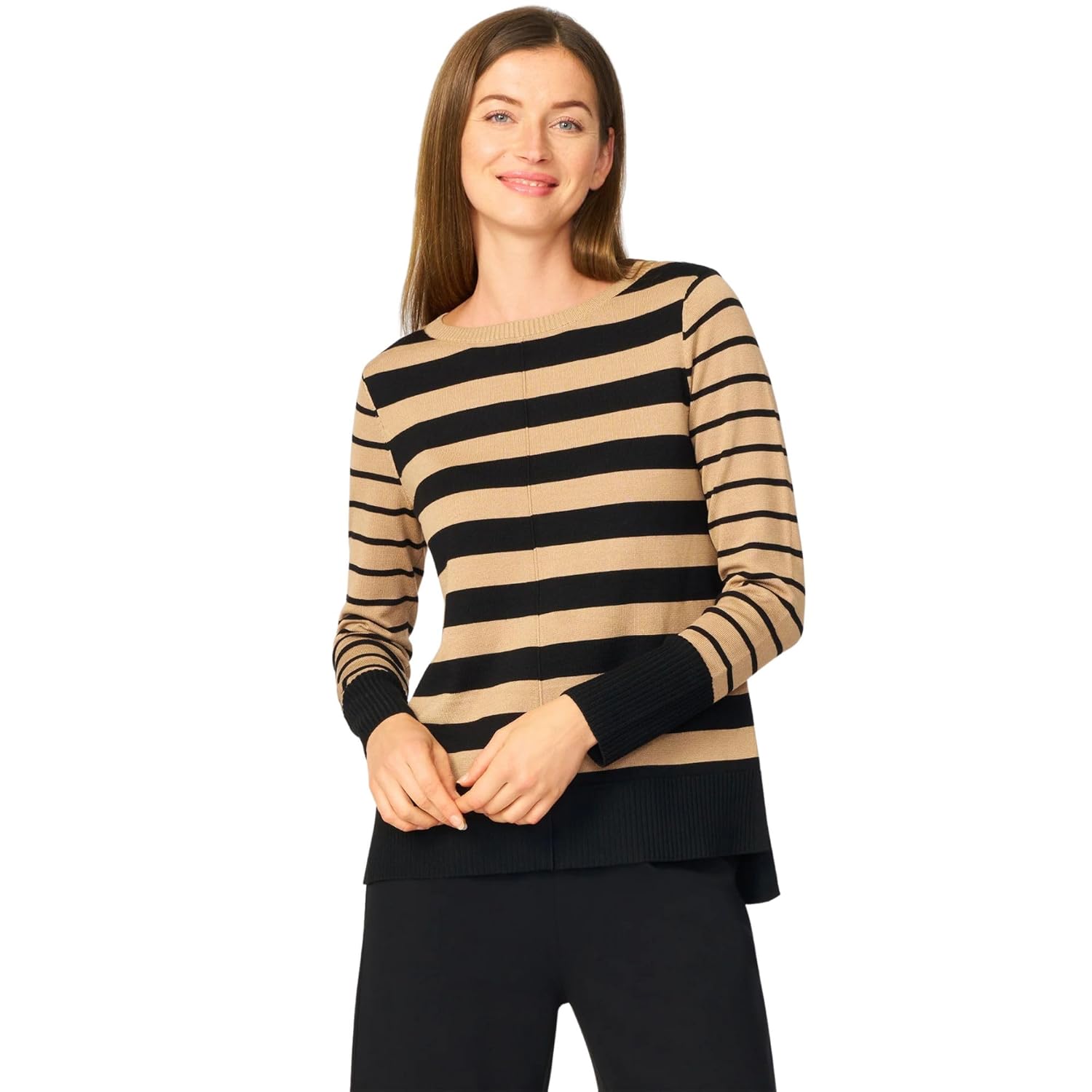Cable Gauge Womens Easy Stripe Tunic Sweater