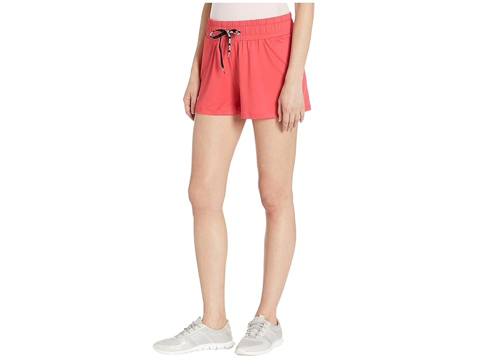 

Bebe Sport Sport Mesh Stripe Shorts (Hibiscus) Women's Clothing, Pink