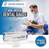 Vista 6 de 1000 unidades de almohadillas de gasa 2x2 - Esponjas suaves de 4 capas no tejidas - Toallitas no estériles para uso dental y estético - Gasas