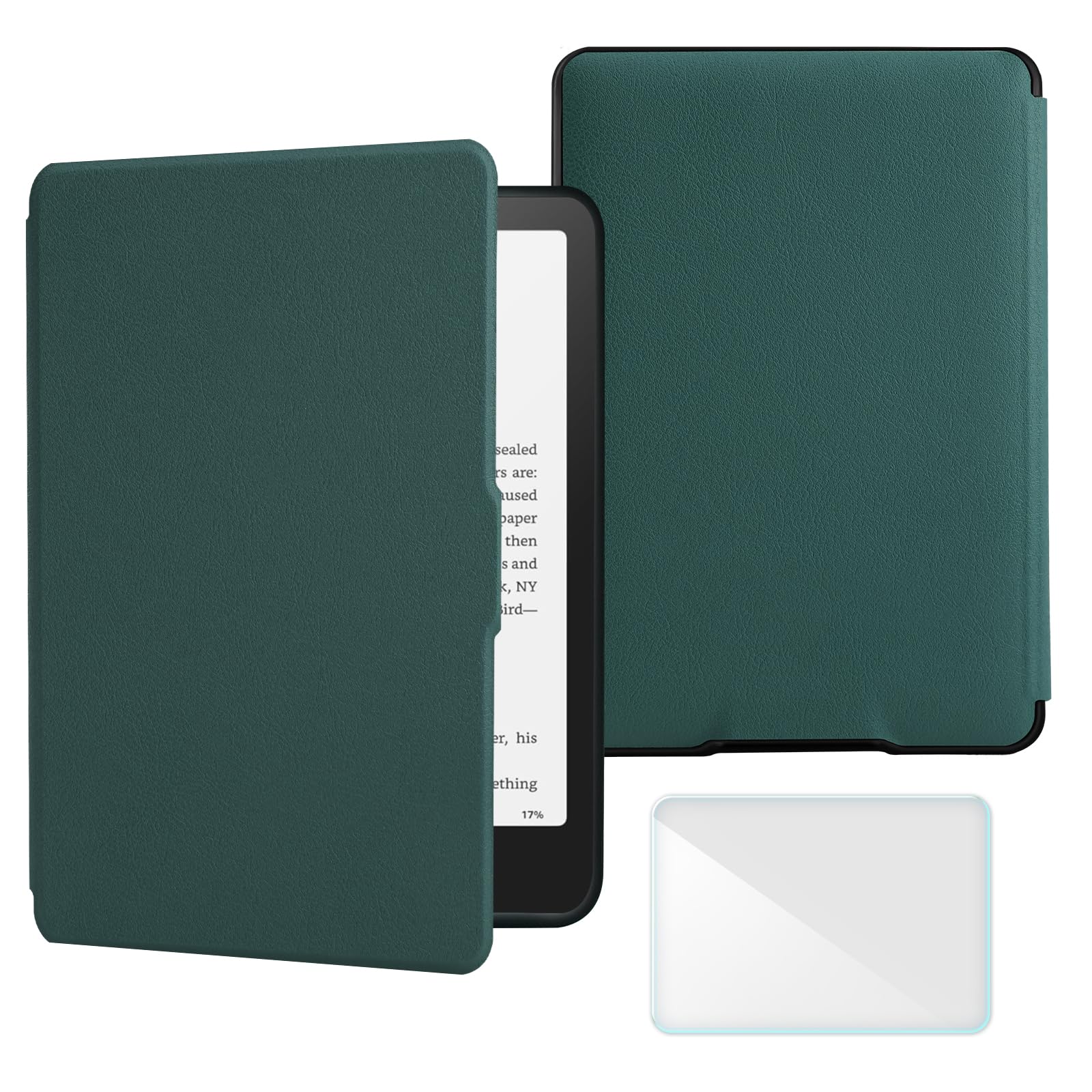 Inteligentne etui kompatybilne z czytnikiem e-booków Kindle Paperwhite 5., 6., 7. generacji (wydanie 2012-2018 – model nr: EY21 i DP75SDI), zawiera osłonę ekranu – wysokiej jakości pokrowiec ze skóry
