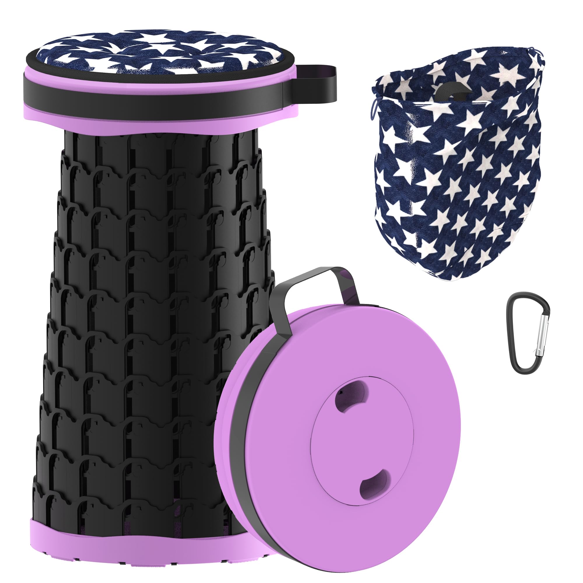ALEVMOOM Collapsible Stool with Cushion