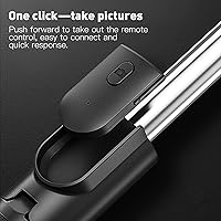 Vista 6 de Trakxy Trípodes para selfie stick para iPhone y Android con control remoto 3 en 1 extensible Bluetooth Selfie Stick Trípode, soporte portátil