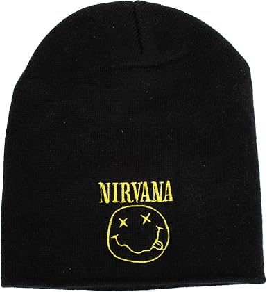Berretto nero dei Nirvana con smile Black Etichettalia unica : Amazon.it:  Abbigliamento