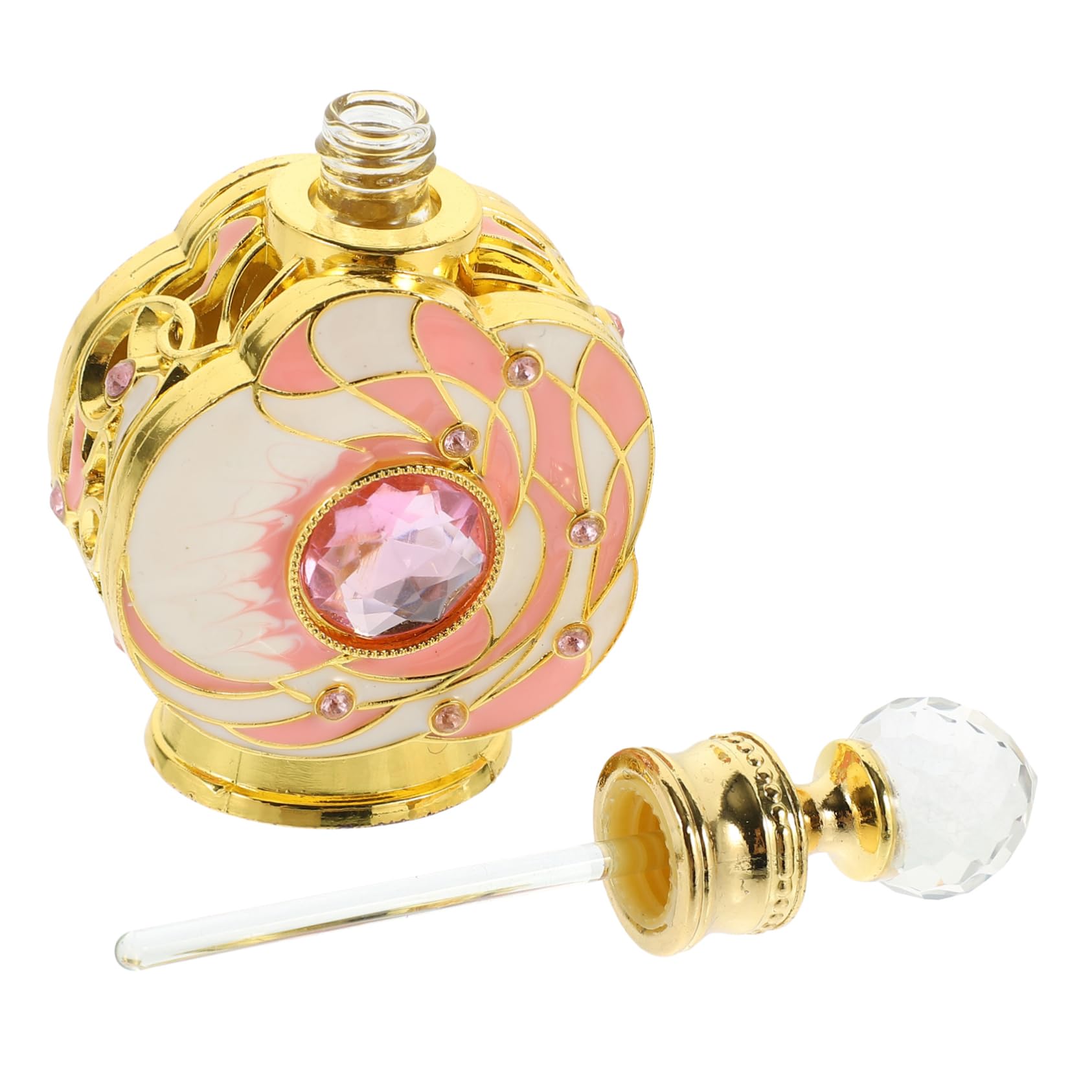 Amazon.co.jp: 12ml ピンクフレグランス空ボトル メタルフラワー