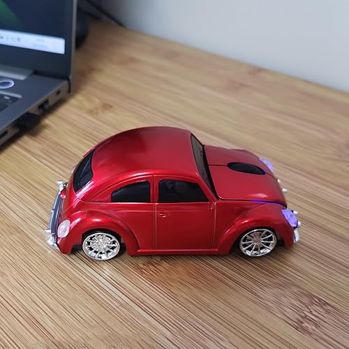 Miniatura 5 de Ratón de coche para computadora, mouse inalámbrico para automóvil de 2.4 GHz, ratón óptico en forma de automóvil, lindo mouse para portátil, PC y