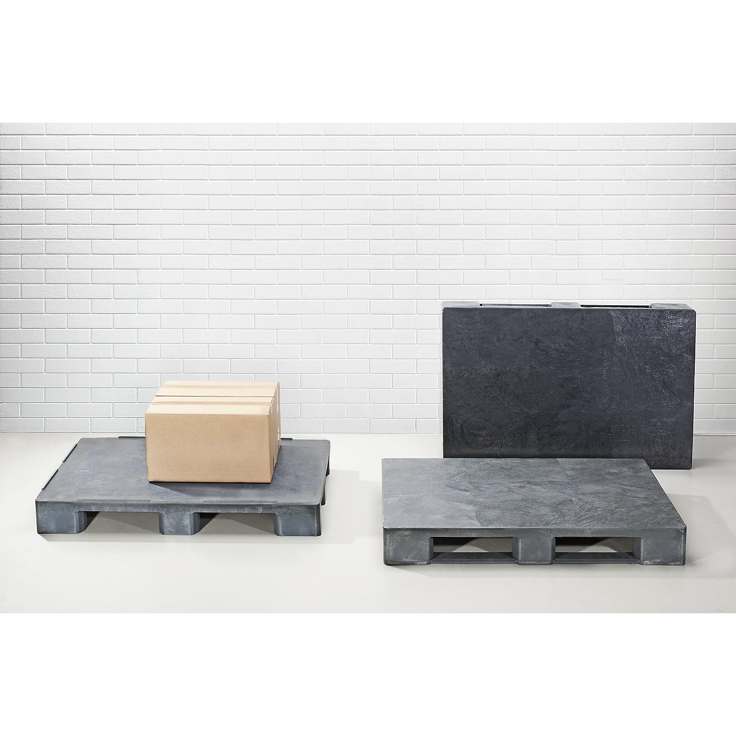 Ratioform - Palette en plastique Euro - Avec bord - Plateau supérieur fermé - Anthracite