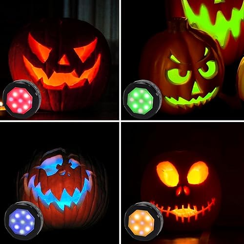 Miniatura 4 de Luces de disco recargables para debajo del gabinete, paquete de 6 luces LED de armario con control remoto, 16 colores, carga USB, luces nocturnas