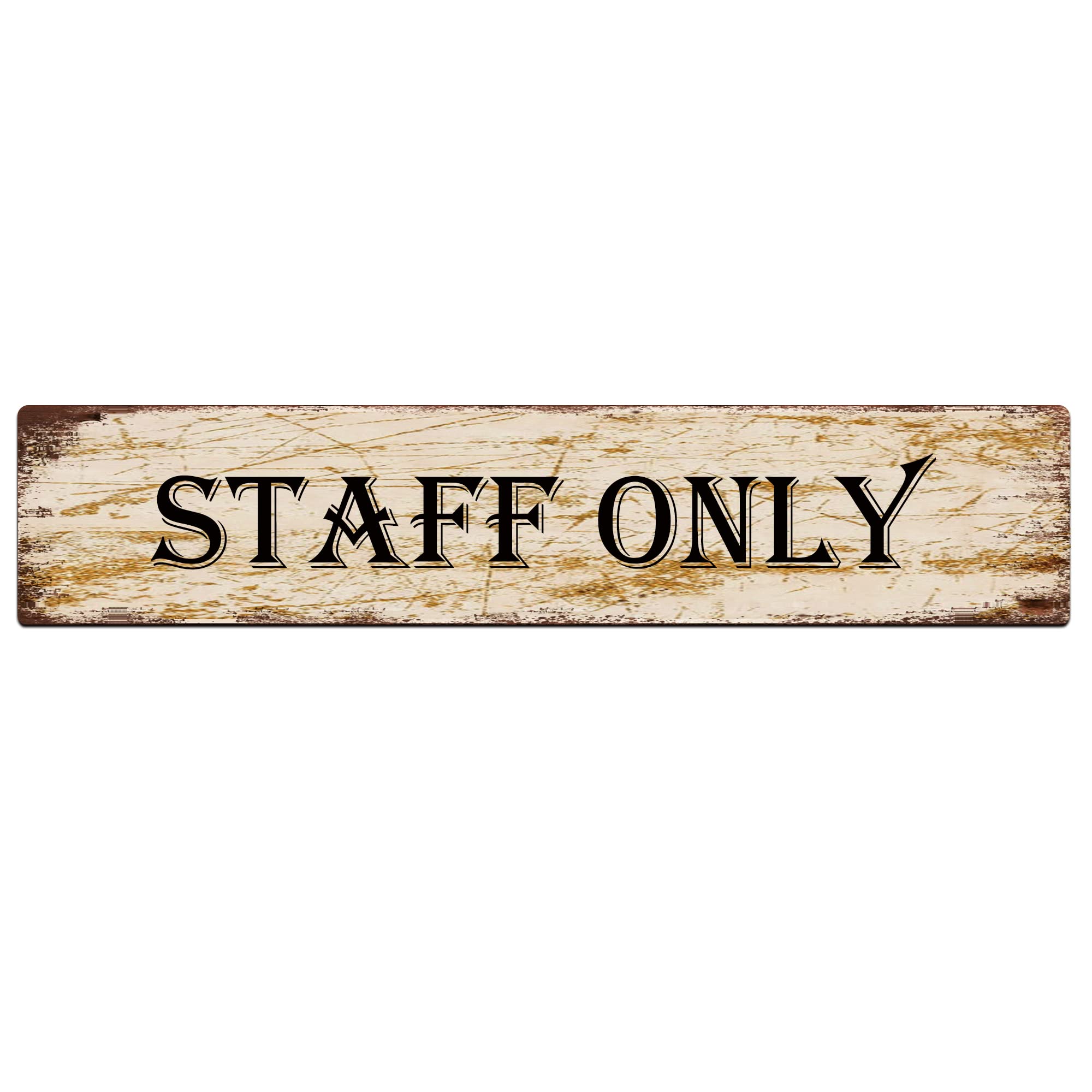 Staff Only Retro Tin Signs Aluminum Metal Sign for Kitchen Home Garden Wall Bar Cafe Decor 4x16 Inch