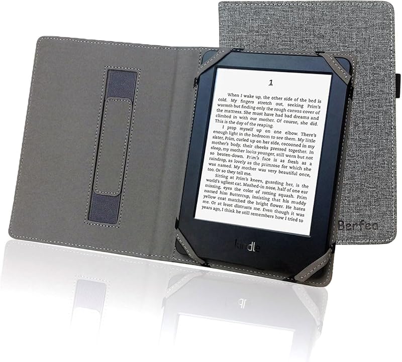 Protective Cover Case for 6 inch eReader, 6“ Universal Folio Case Sleeve with Hand Holder for Kindle Paperwhite/Kobo/Nook/Pocketbook E-Boo