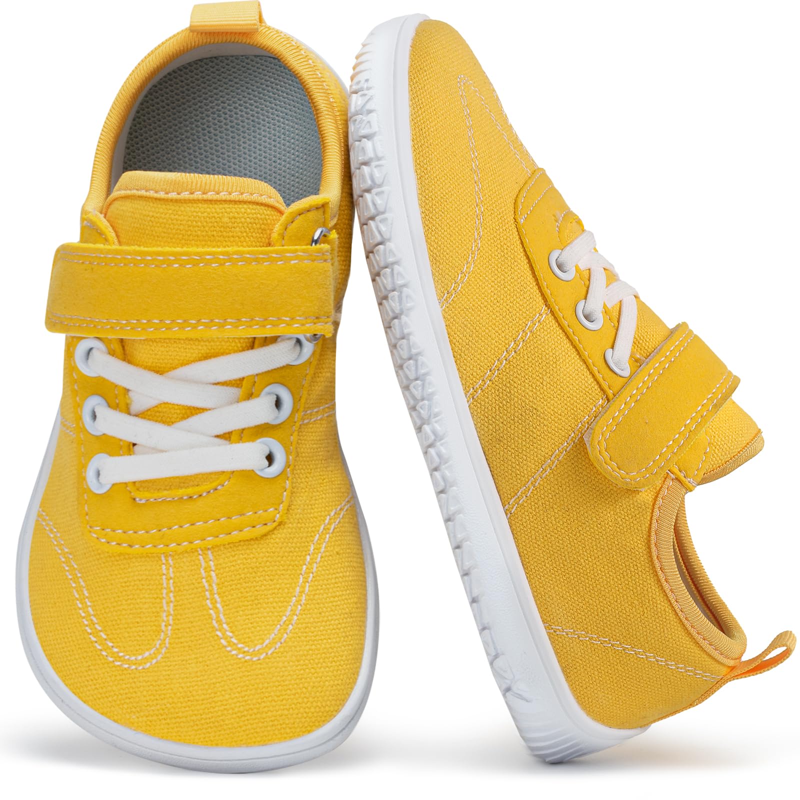 Kids Wide Toe Box Barefoot Shoes Breathable Comfy Summer Canvas Sneakers | Toddler Boys/Girls Zero Drop Minimalist Outdoor Activities Walking Running